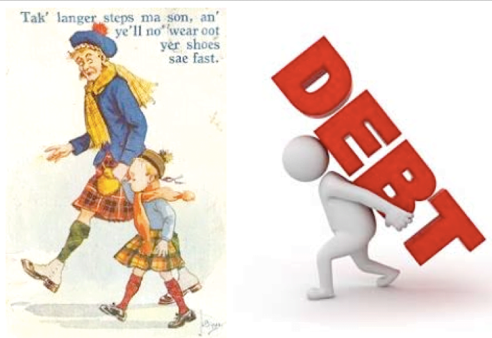 Scots in stereotype (left) and according to  The Guardian  (right).